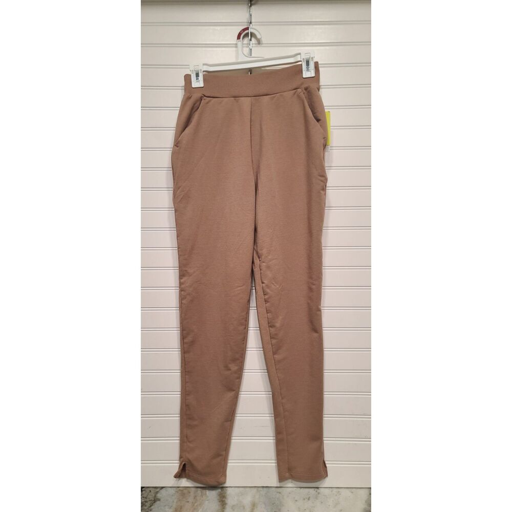 All In Motion Womens High Rise Tapered Knit Pants Khaki Tan Size XS NWT